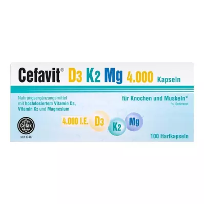 Cefavit D3 K2 Mg 4,000 IU hard capsules, 100 pieces