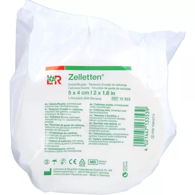 ZELLETTEN Swabs 4x5 cm germ-reduced roll, 500 pcs