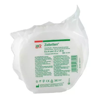 Cellulose swabs 4x5 cm germ-reduced roll, 500 pieces