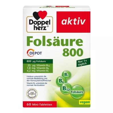 DOPPELHERZ Folic acid 800 depot tablets, 60 pcs DOPPELHERZ Folic acid 800 depot tablets, 60 pcs
