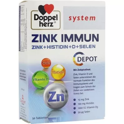 DOPPELHERZ Zinc Immune Depot System Tablets, 30 Capsules