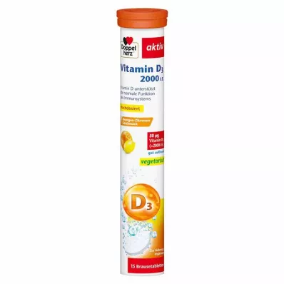 Doppelherz Vitamin D3 2000 IU effervescent tablets, 15 pcs