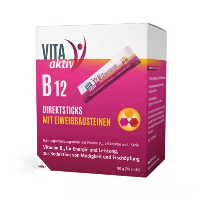 VITA AKTIV B12 Direct Sticks with Protein Building Blocks, 90 pcs