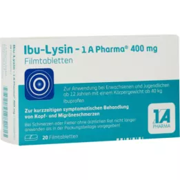 IBU-LYSIN 1A Pharma 400 mg Film-Coated Tablets, 20 Capsules