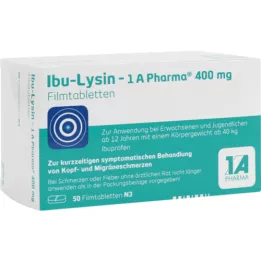 IBU-LYSIN 1A Pharma 400 mg Film-Coated Tablets, 50 Capsules