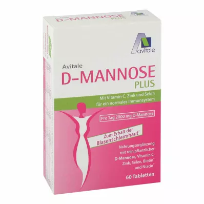 D-Mannose Plus 2000 mg tablets with vitamin and mineral, 60 pcs
