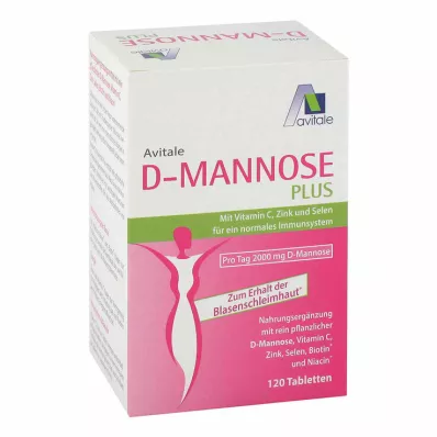 D-Mannose Plus 2000 mg tablets with vitamin and mineral, 120 pcs
