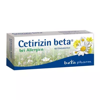 Cetirizine beta film-coated tablets for allergies, 60 pieces