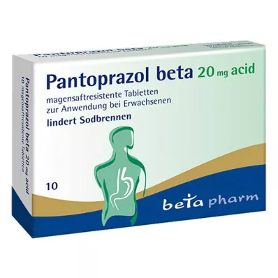 PANTOPRAZOL beta 20 mg acid enteric tablets, 10 pcs