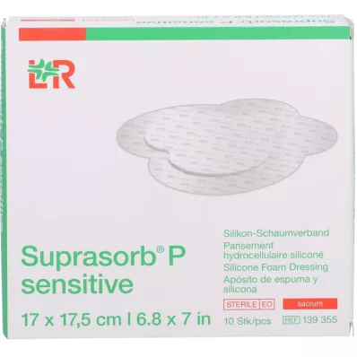 SUPRASORB P sensitive PU-Schaumv.sacr.bor.17x17,5, 10 pcs
