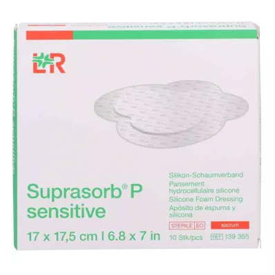 Suprasorb P sensitive PU-foam cream bor.17x17.5, 10 pcs