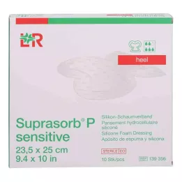 Suprasorb P sensitive PU-foam heel boron.23.5x25, 10 pcs