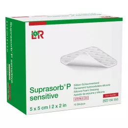 Suprasorb P sensitive PU-foam non-boron 5x5cm, 10 pcs