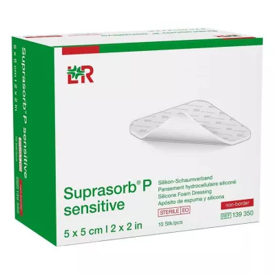 Suprasorb P sensitive PU-foam non-boron 5x5cm, 10 pcs Suprasorb P sensitive PU-foam non-boron 5x5cm, 10 pcs