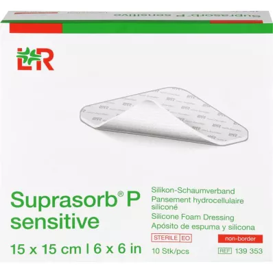 SUPRASORB P sensitive PU-Foam v.non-bor.15x15cm, 10 pcs