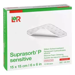 Suprasorb P sensitive PU-foam non-boron 15x15cm, 10 pcs