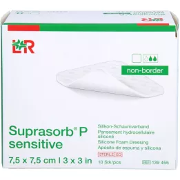SUPRASORB P sensitive PU-Foam v.non-bor.7,5x7,5, 10 pcs