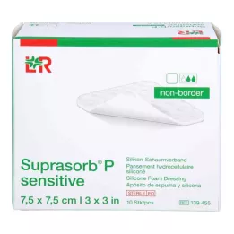 Suprasorb P sensitive PU-foam non-boron 7.5x7.5, 10 pcs