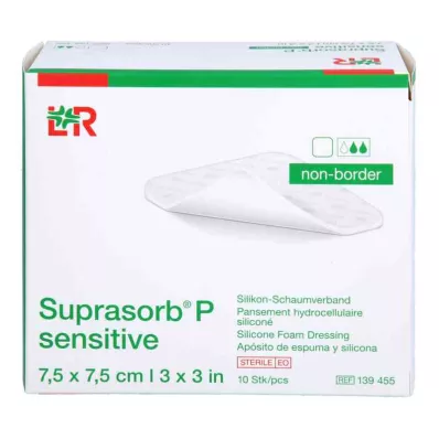 SUPRASORB P sensitive PU-Foam v.non-bor.7,5x7,5, 10 pcs SUPRASORB P sensitive PU-Foam v.non-bor.7,5x7,5, 10 pcs
