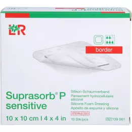SUPRASORB P sensitive PU-Foam border 10x10cm, 10 pcs