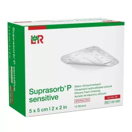 SUPRASORB P sensitive PU-Foam v.bor.lite 5x5cm, 10 pcs