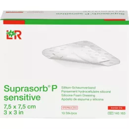 SUPRASORB P sensitive PU-Schaumv.bor.lite 7,5x7,5, 10 pcs
