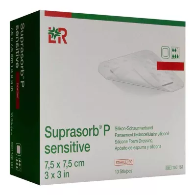 SUPRASORB P sensitive PU-Schaumv.bor.lite 7,5x7,5, 10 pcs
