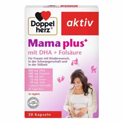 DOPPELHERZ Mum plus with DHA+folic acid capsules, 30 pcs DOPPELHERZ Mum plus with DHA+folic acid capsules, 30 pcs