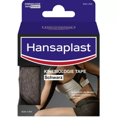 HANSAPLAST Sport Kinesiology Tape 5 cmx5 m black, 1 pc