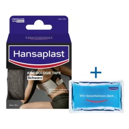 HANSAPLAST Sport Kinesiology Tape 5 cmx5 m black, 1 pc