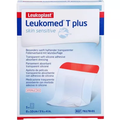 LEUKOMED T plus skin sensitive sterile 8x10 cm, 5 pcs