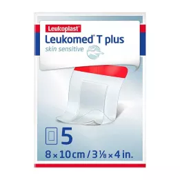 LEUKOMED T plus skin sensitive sterile 8x10 cm, 5 pcs