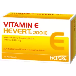 VITAMIN E HEVERT 200 I.E. soft capsules, 100 pcs