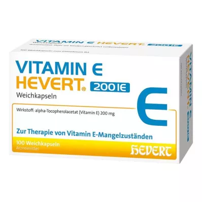 VITAMIN E HEVERT 200 I.E. soft capsules, 100 pcs VITAMIN E HEVERT 200 I.E. soft capsules, 100 pcs