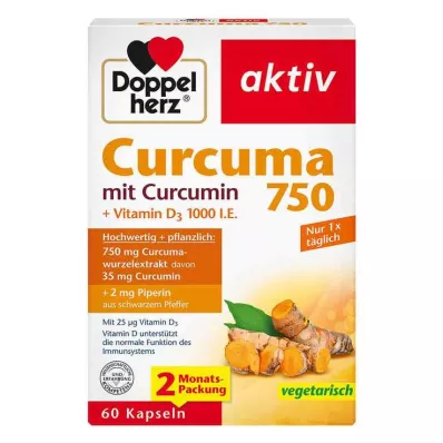 DOPPELHERZ Curcuma 750 Capsules, 60 Capsules DOPPELHERZ Curcuma 750 Capsules, 60 Capsules