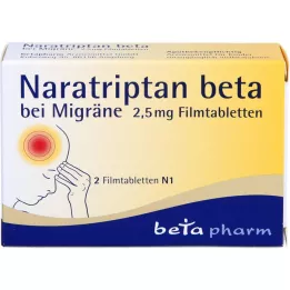 NARATRIPTAN beta for migraine 2.5 mg film-coated tablets, 2 pcs