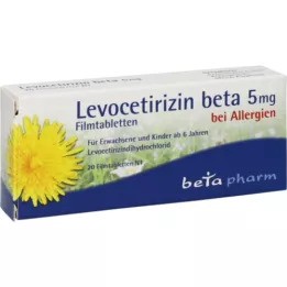 LEVOCETIRIZIN beta 5 mg film-coated tablets, 20 pcs