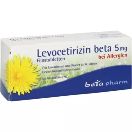 LEVOCETIRIZIN beta 5 mg film-coated tablets, 50 pcs