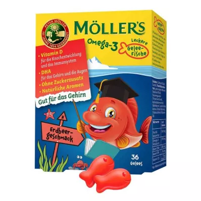 MÖLLERS Omega-3 Jelly Fish Strawberry Chewable Tablets, 36 pcs MÖLLERS Omega-3 Jelly Fish Strawberry Chewable Tablets, 36 pcs