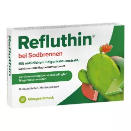 REFLUTHIN for heartburn chewable tablets mint, 16 pcs