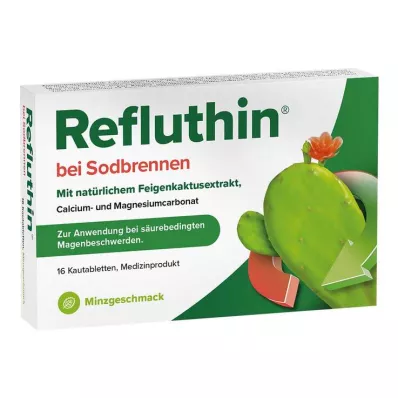 Refluthin for heartburn chewable tablets mint, 16 pcs