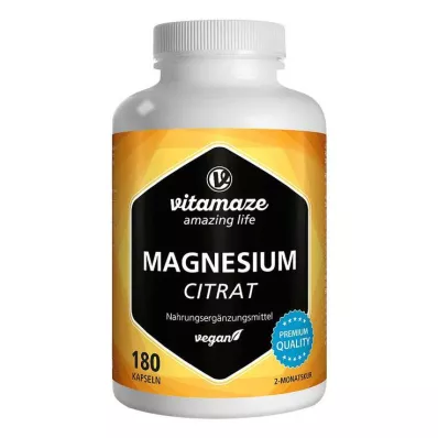 MAGNESIUMCITRAT 360 mg vegan capsules, 180 pcs