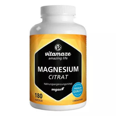 MAGNESIUMCITRAT 360 mg vegan capsules, 180 pcs MAGNESIUMCITRAT 360 mg vegan capsules, 180 pcs