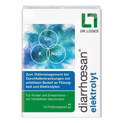 Diarrhoesan electrolyte powder for making an oral solution, 10 pieces