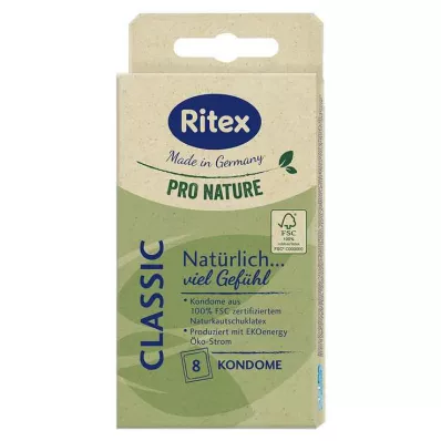 RITEX PRO NATURE CLASSIC Condoms, 8 pcs RITEX PRO NATURE CLASSIC Condoms, 8 pcs