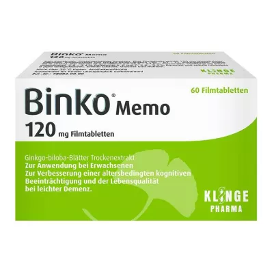 BINKO Memo 120 mg film-coated tablets, 60 pcs BINKO Memo 120 mg film-coated tablets, 60 pcs