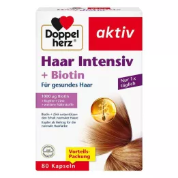 DOPPELHERZ Hair Intensive+Biotin Capsules, 80 Capsules