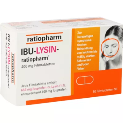 IBU-LYSIN-ratiopharm 400 mg film-coated tablets, 50 pcs