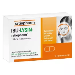 IBU-LYSIN-ratiopharm 293 mg film-coated tablets, 10 pcs