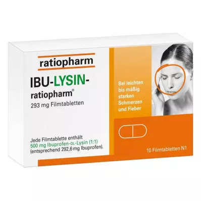 IBU-LYSIN-ratiopharm 293 mg film-coated tablets, 10 pcs